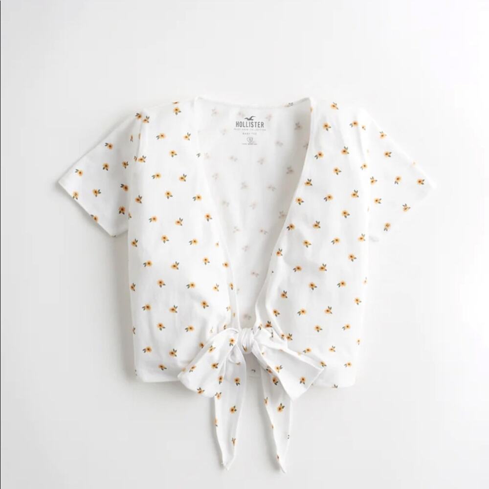 Hollister NWT sunflower printed multi way wrap top